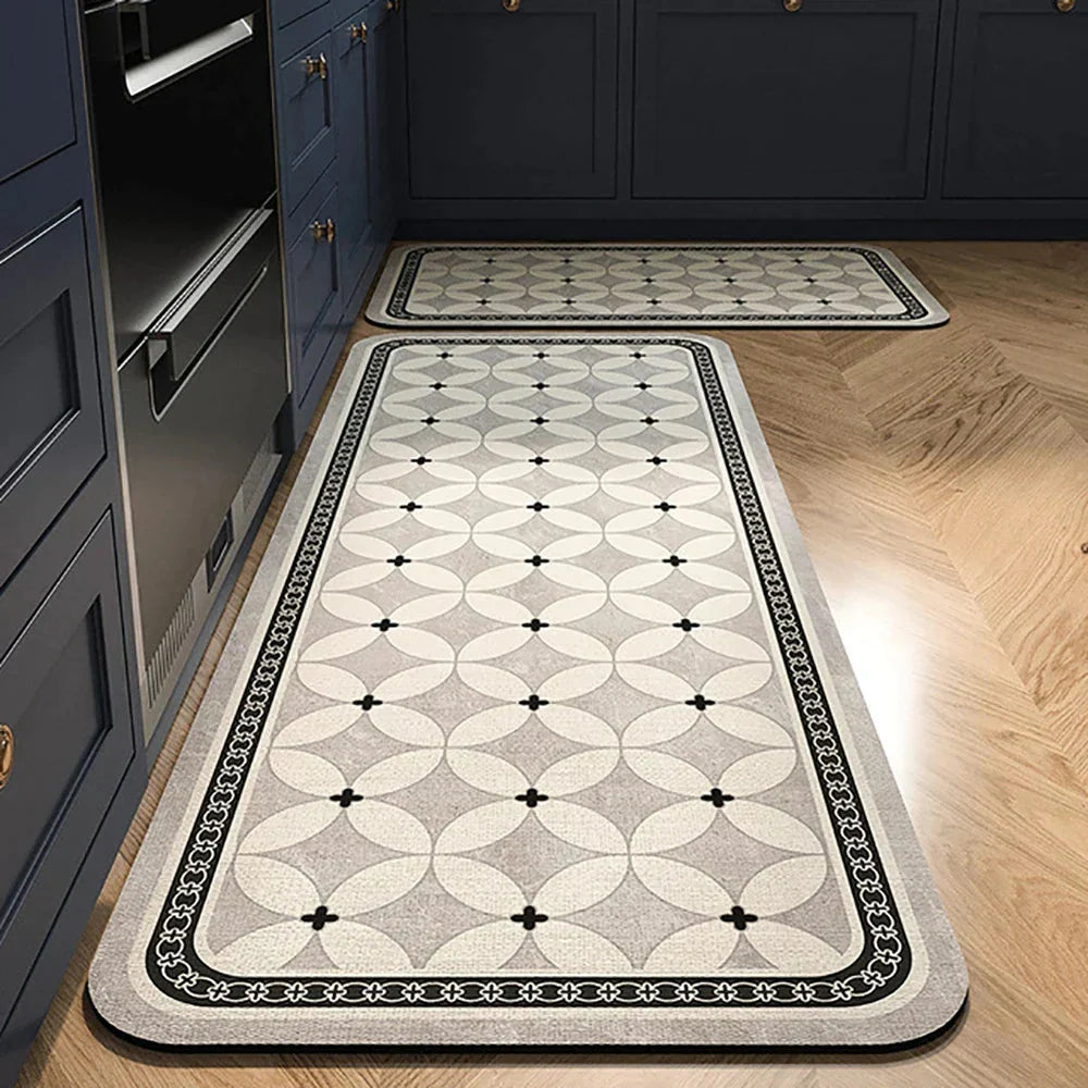 Keukenloper Set Met Tegelpatroon En Antislip Onderzijde