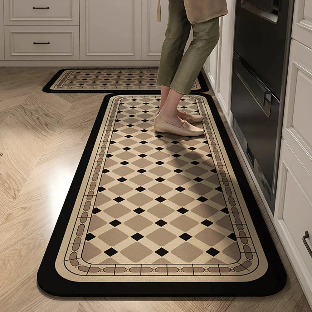 Keukenloper Set Met Tegelpatroon En Antislip Onderzijde