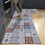 Keukenloper Set Met Tegelpatroon En Antislip Onderzijde