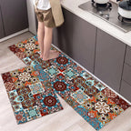 Keukenloper Set Met Tegelpatroon En Antislip Onderzijde
