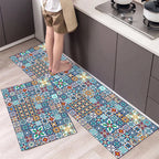 Keukenloper Set Met Tegelpatroon En Antislip Onderzijde