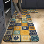 Keukenloper Set Met Tegelpatroon En Antislip Onderzijde