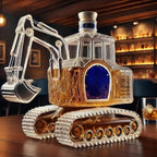Voertuigvormige Whiskykaraf met Massieve Glazen Constructie voor Karaktervolle Presentatie