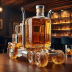 Voertuigvormige Whiskykaraf met Massieve Glazen Constructie voor Karaktervolle Presentatie