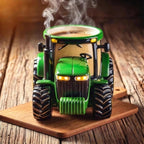 Keramische Mok met Sculpturale Tractorvorm en Zware Steenware Constructie