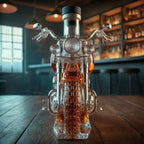 Voertuigvormige Whiskykaraf met Massieve Glazen Constructie voor Karaktervolle Presentatie