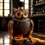 Dier‑Vormige Whiskykaraf met Massieve Glazen Constructie voor Karaktervolle Presentatie