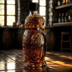 Dier‑Vormige Whiskykaraf met Massieve Glazen Constructie voor Karaktervolle Presentatie
