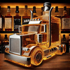 Voertuigvormige Whiskykaraf met Massieve Glazen Constructie voor Karaktervolle Presentatie