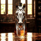 Dier‑Vormige Whiskykaraf met Massieve Glazen Constructie voor Karaktervolle Presentatie