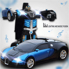 RC Transformeerauto met Robotmodus, LED‑Effecten en Gebarenbesturing voor Dynamisch Speelplezier