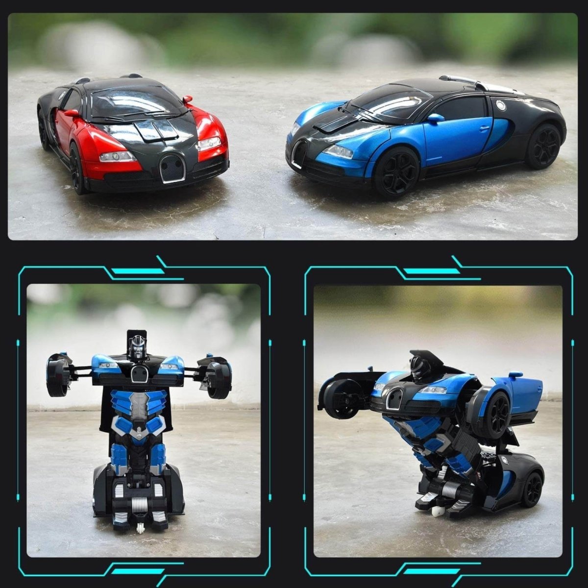 RC Transformeerauto met Robotmodus, LED‑Effecten en Gebarenbesturing voor Dynamisch Speelplezier