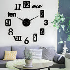 Wandklok met Grote Cijfers en Stil Mechanisme voor Creatieve Muurdecoratie