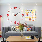 Wandklok met Grote Cijfers en Stil Mechanisme voor Creatieve Muurdecoratie