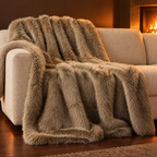 Pluche Deken Met Langharige Faux Fur Voor Extra Warmte En Comfort