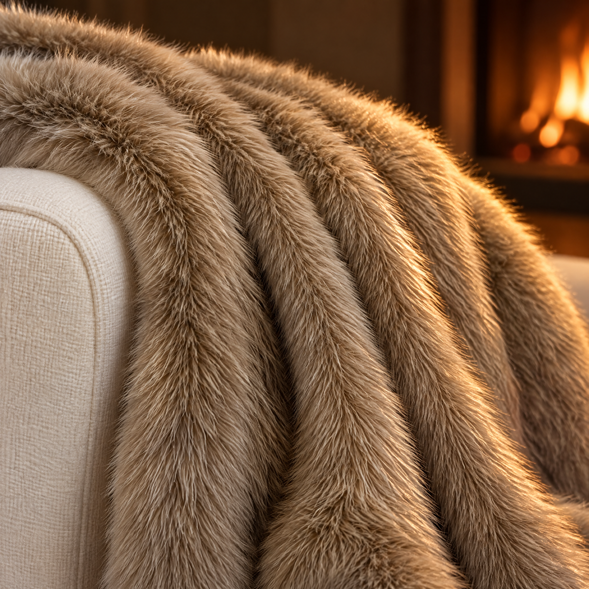 Pluche Deken Met Langharige Faux Fur Voor Extra Warmte En Comfort