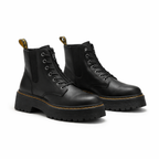 Leren Plateaulaarzen Met Comfortabele Zool