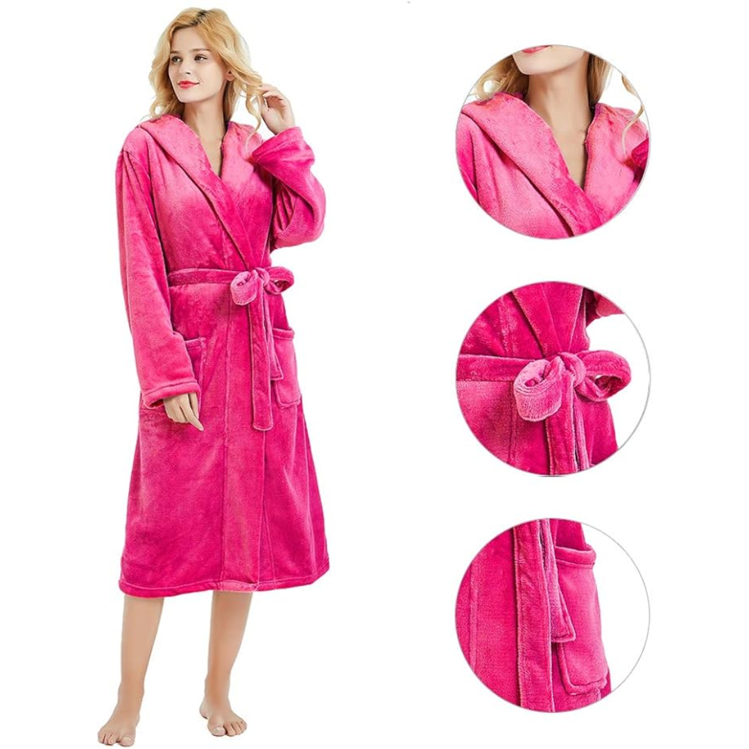 Dames Badjas met Polyester en Zachte Warme Kapvorm