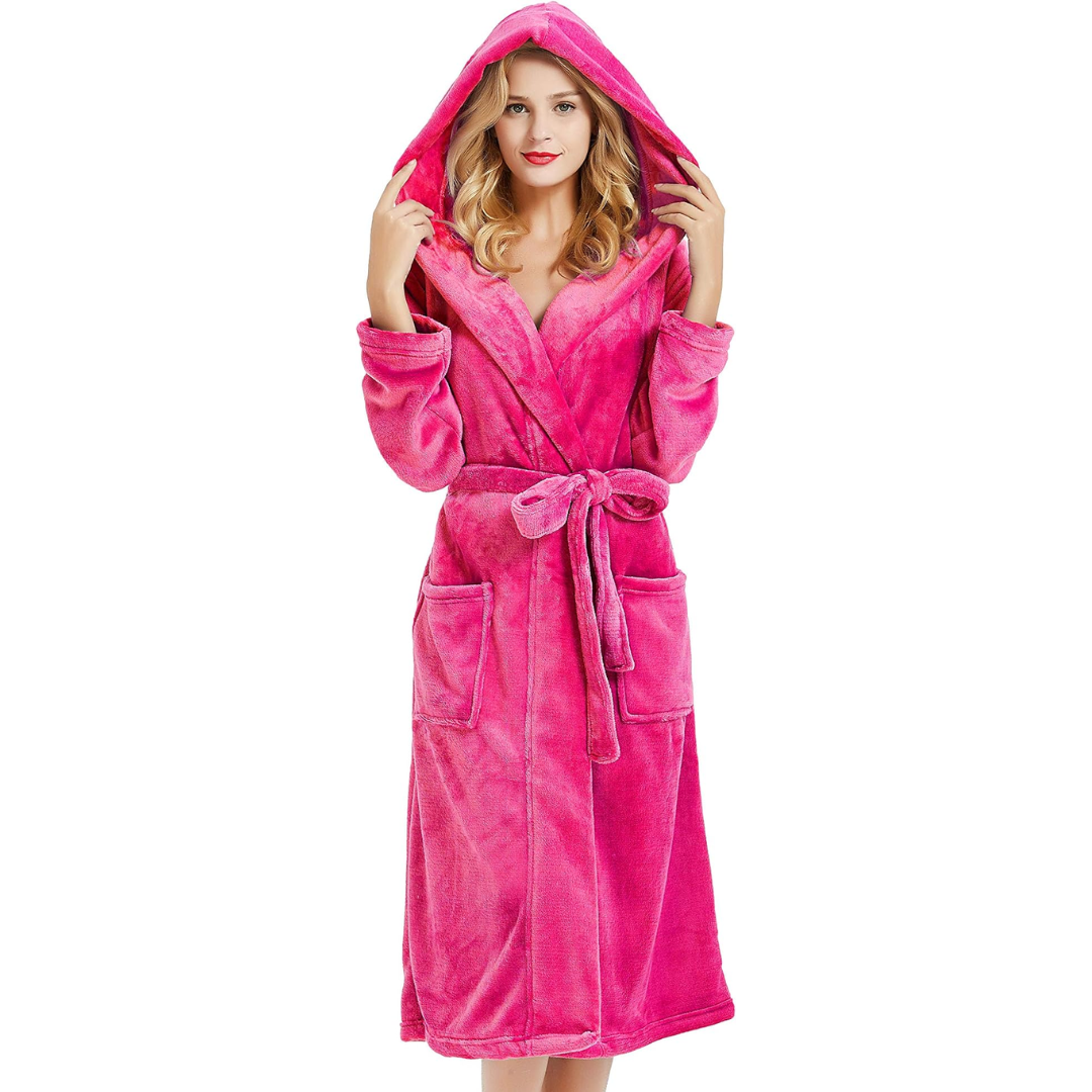Dames Badjas met Polyester en Zachte Warme Kapvorm