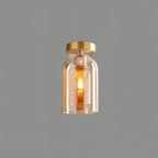 Plafondlamp Met Glazen Kap En Strakke Montage Voor Moderne Ruimtes