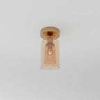Plafondlamp Met Glazen Kap En Strakke Montage Voor Moderne Ruimtes