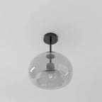Plafondlamp Met Glazen Kap En Strakke Montage Voor Moderne Ruimtes