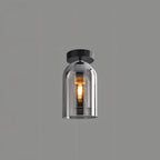 Plafondlamp Met Glazen Kap En Strakke Montage Voor Moderne Ruimtes