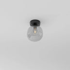 Plafondlamp Met Glazen Kap En Strakke Montage Voor Moderne Ruimtes