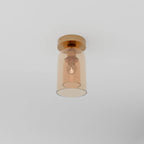 Plafondlamp Met Glazen Kap En Strakke Montage Voor Moderne Ruimtes