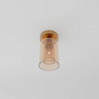 Plafondlamp Met Glazen Kap En Strakke Montage Voor Moderne Ruimtes