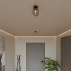 Plafondlamp Met Glazen Kap En Strakke Montage Voor Moderne Ruimtes