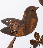 Tuinprikker IJzer Rustfinish Vogel Bloemmotief Decoratief Ontwerp