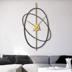 Ovale Wandklok met Stil Quartzmechanisme en Modern Metaalontwerp