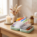 Pillencase PU Mint Schrijfbare Pouches Waterdicht Compact Organiserend Ontwerp