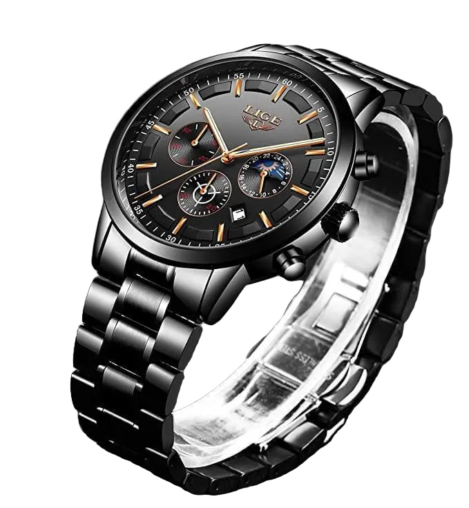 Klassiek Roestvrijstalen Herenhorloge Met Datumweergave