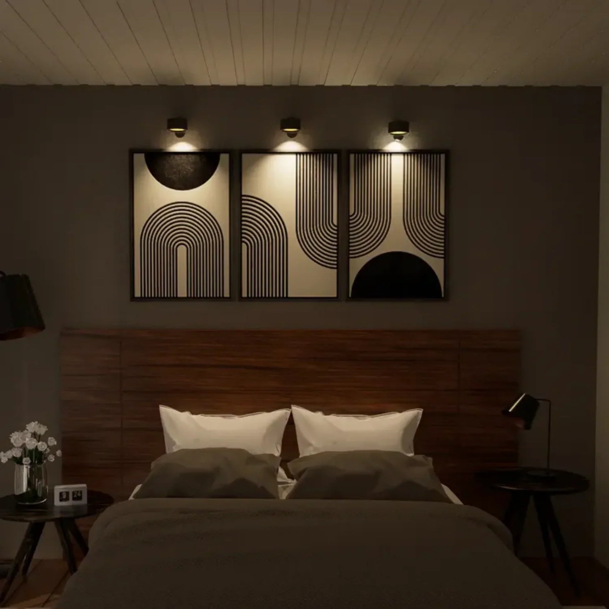 Draadloze Wandlamp met Roteerbare Lichtkop