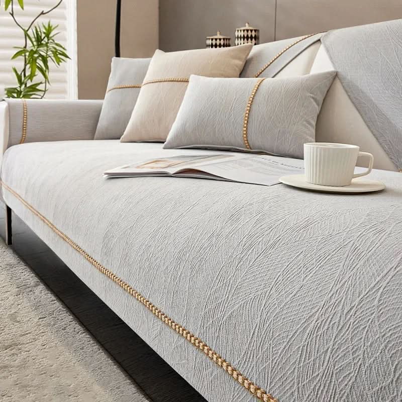 Linnenlook Sofa‑Hoes met Antislip Onderzijde voor Dagelijkse Bescherming