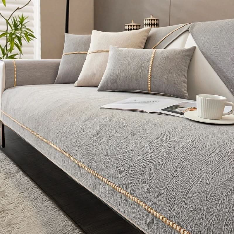 Linnenlook Sofa‑Hoes met Antislip Onderzijde voor Dagelijkse Bescherming