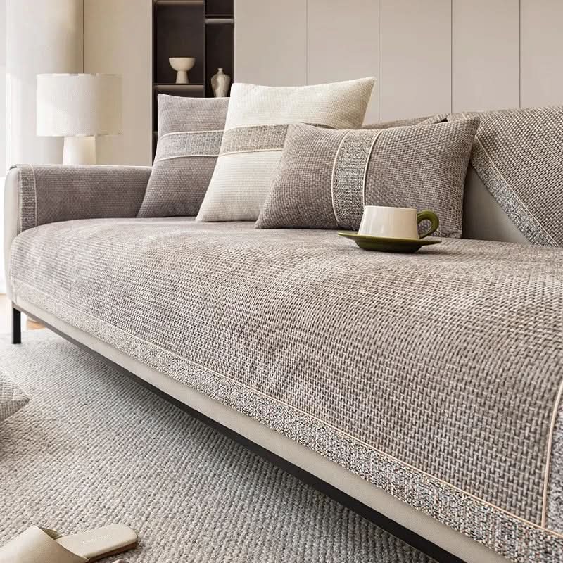 Linnenlook Sofa‑Hoes met Antislip Onderzijde voor Dagelijkse Bescherming