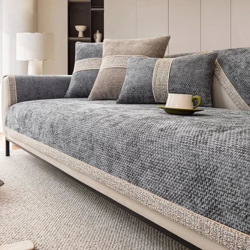 Linnenlook Sofa‑Hoes met Antislip Onderzijde voor Dagelijkse Bescherming