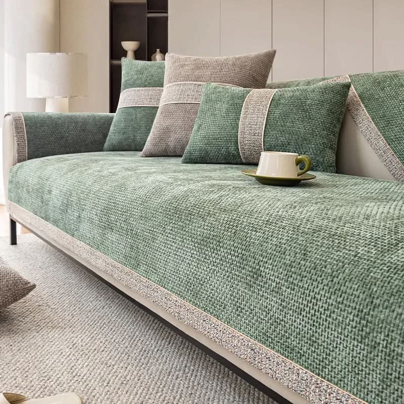 Linnenlook Sofa‑Hoes met Antislip Onderzijde voor Dagelijkse Bescherming