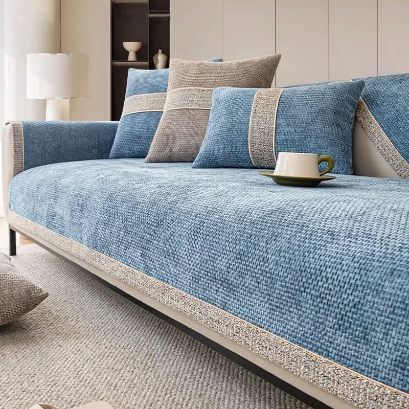 Linnenlook Sofa‑Hoes met Antislip Onderzijde voor Dagelijkse Bescherming