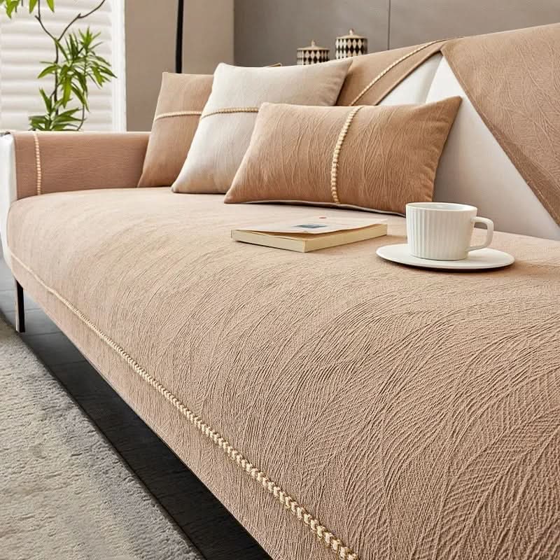 Linnenlook Sofa‑Hoes met Antislip Onderzijde voor Dagelijkse Bescherming