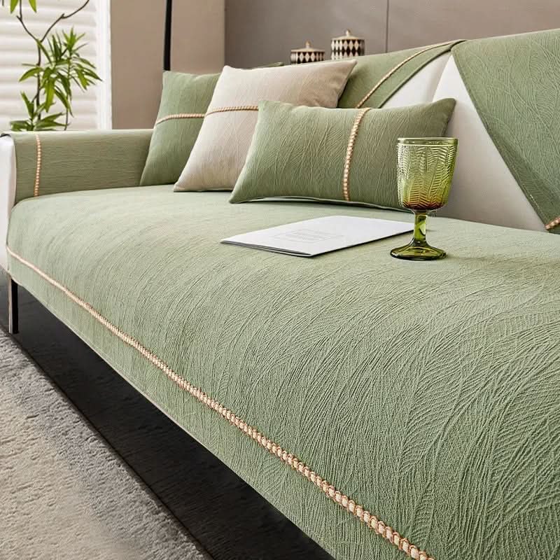 Linnenlook Sofa‑Hoes met Antislip Onderzijde voor Dagelijkse Bescherming