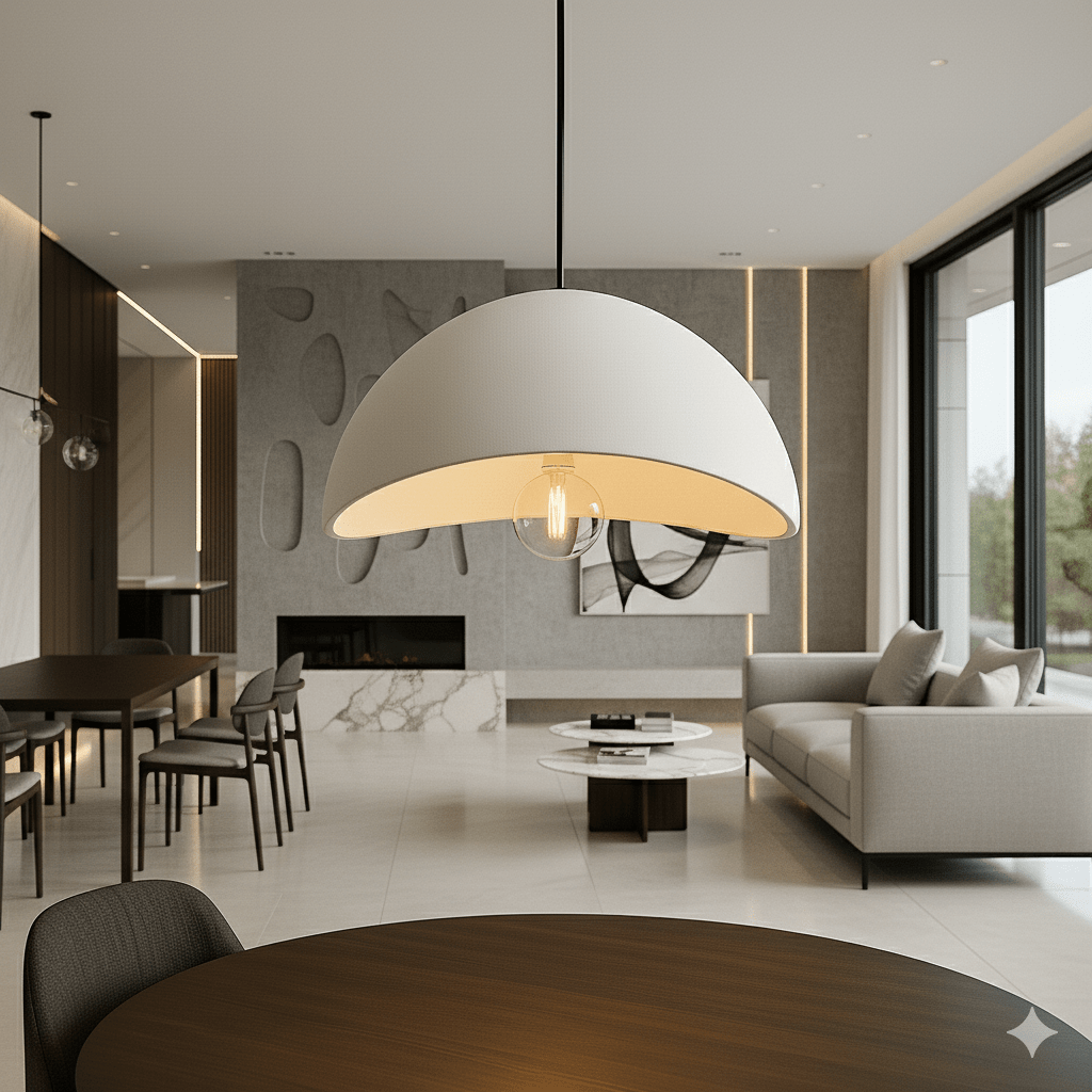 Hanglamp Met Dimbare Glazen Kap En Tijdloos Ontwerp