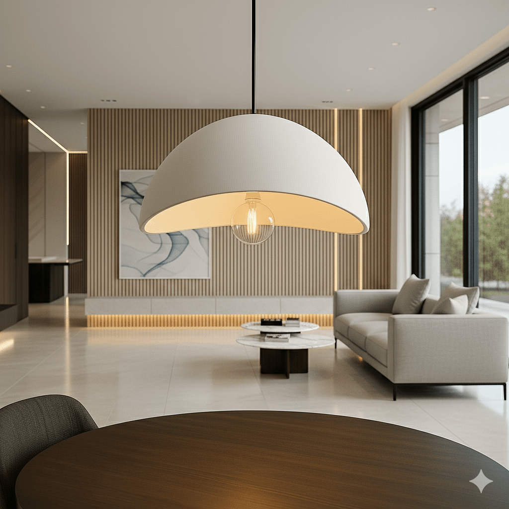 Hanglamp Met Dimbare Glazen Kap En Tijdloos Ontwerp