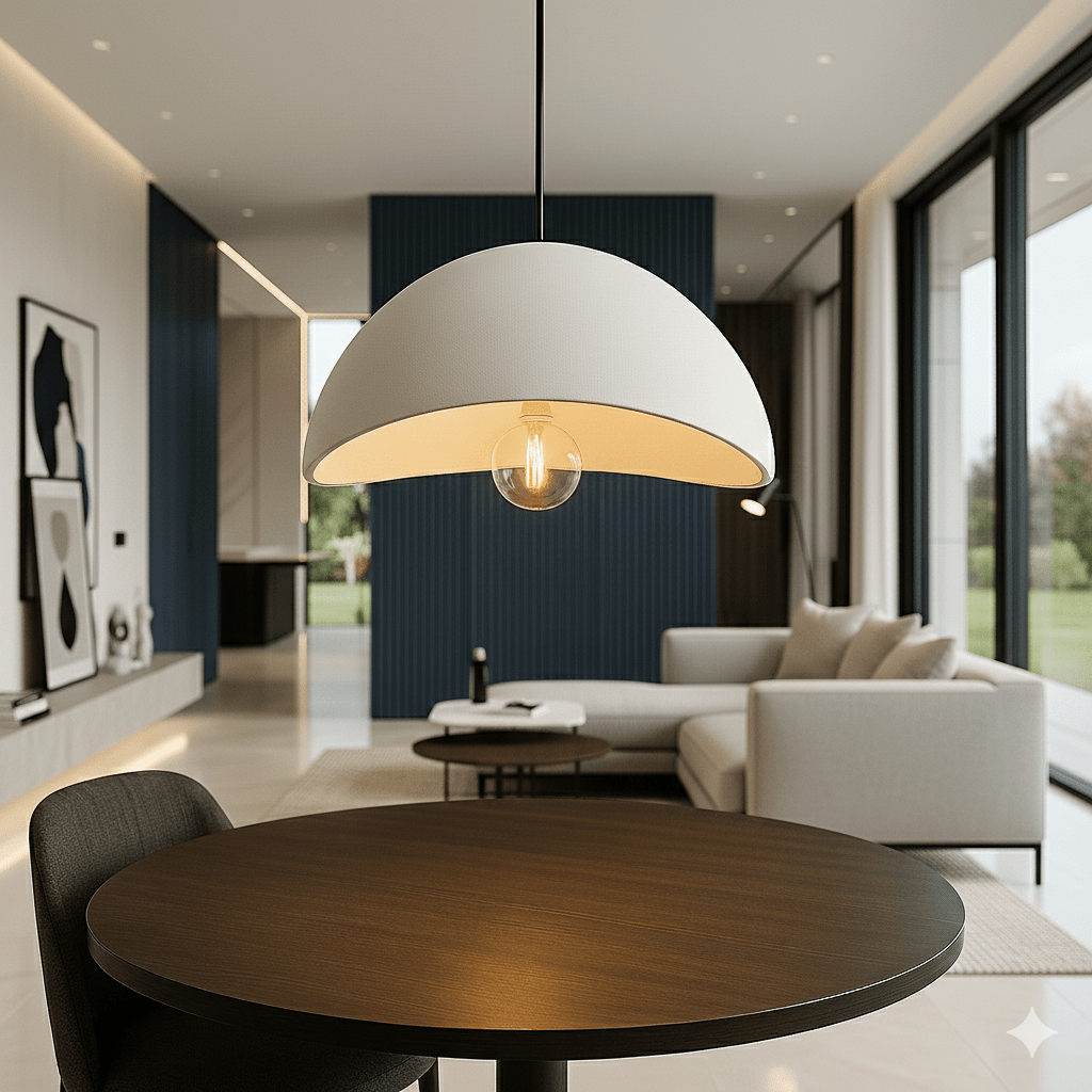 Hanglamp Met Dimbare Glazen Kap En Tijdloos Ontwerp