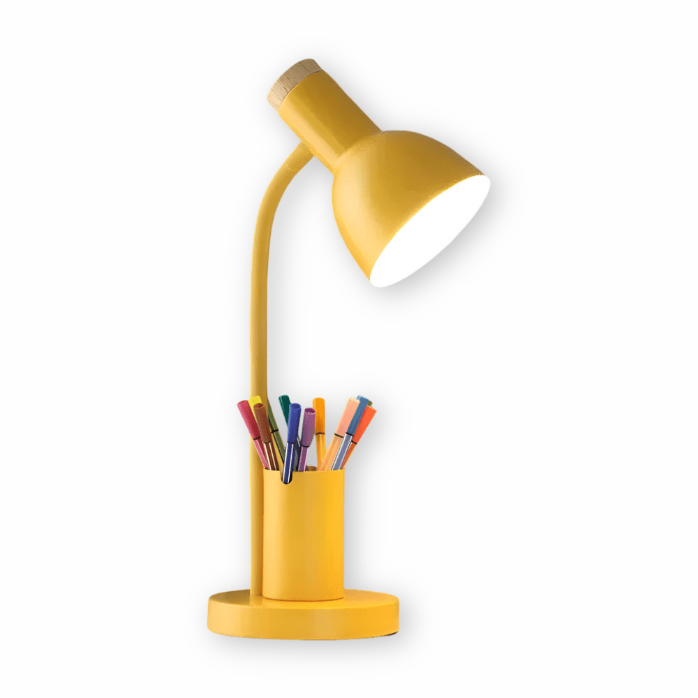 LED‑Bureaulamp met Geïntegreerde Stifthouder voor Georganiseerde Werkplekken