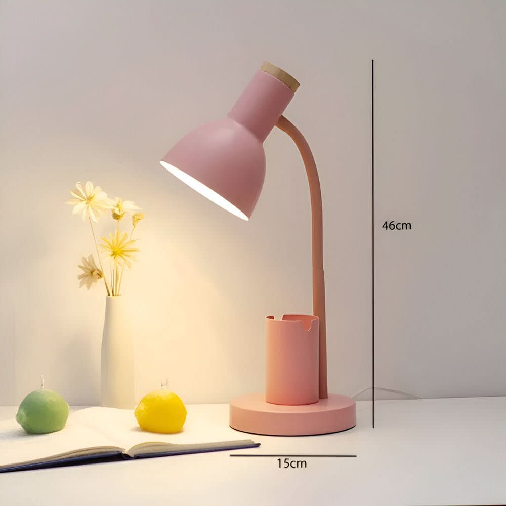 LED‑Bureaulamp met Geïntegreerde Stifthouder voor Georganiseerde Werkplekken