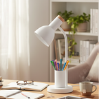 LED‑Bureaulamp met Geïntegreerde Stifthouder voor Georganiseerde Werkplekken